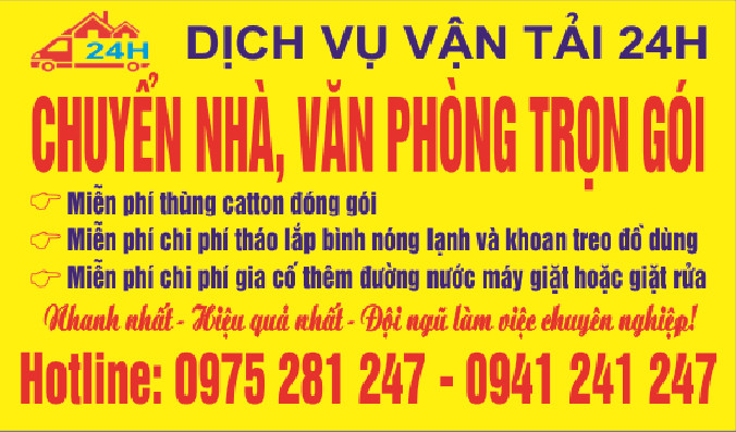 CHUYỂN NHÀ VĂN PHÒNG TRỌN GÓI 24H