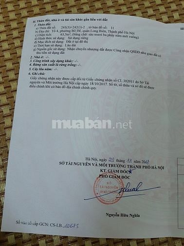 CHÍNH CHỦ bán nhà mặt phố Bồ Đề, LB – đô thị sông Hồng, kinh doanh tốt