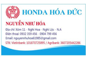 CỬA HÀNG XE MÁY HÓA ĐỨC – XIN KÍNH CHÀO QUÝ KHÁCH